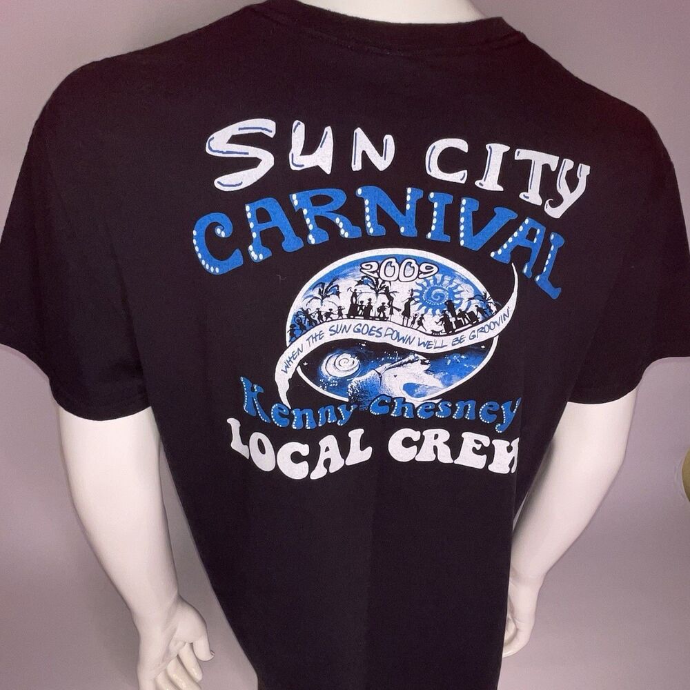 Kenny Chesney Local Crew Shirt 2009 XL Sun City Carnival When The Sun Goes Down